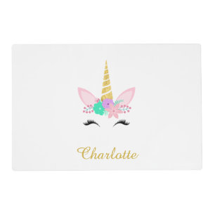 UNICORN DOUBLE SIDED WHITE GOLD TRAY PLACEMAT