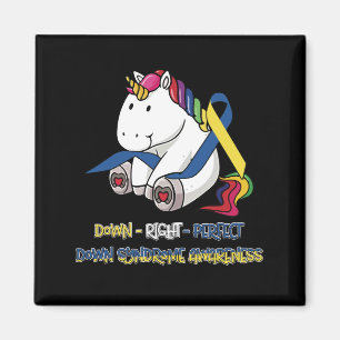 Unicorn Down Right Perfec Down Syndrome Awareness Magnet