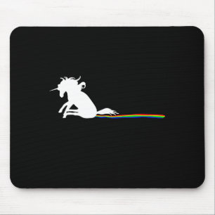 Unicorn Dragging Rainbows Funny Adult S  Mouse Pad