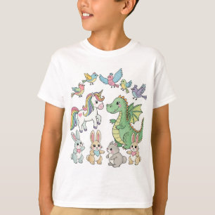Unicorn & Dragon Tee for Kids – Double Design!