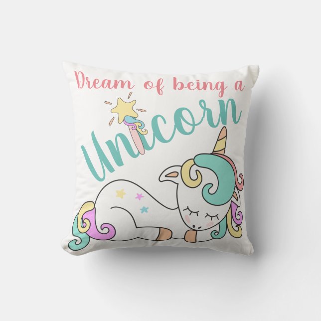 Unicorn Dream Pillow Personalized (Front)