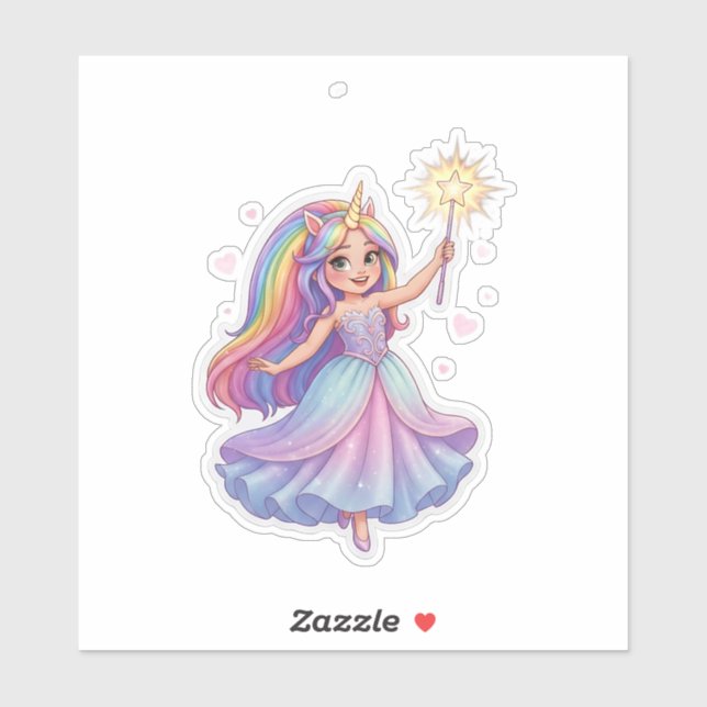 Unicorn Dream Princess Sticker (Sheet)