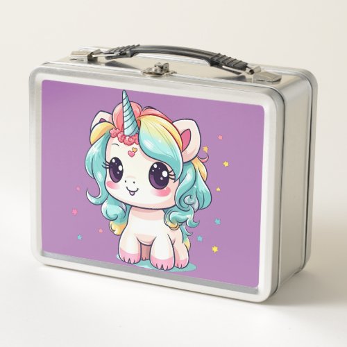 Unicorn Dreams Back_to_School  Metal Lunch Box