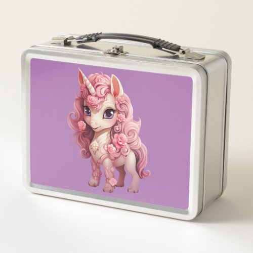 Unicorn Dreams Back_to_School  Metal Lunch Box