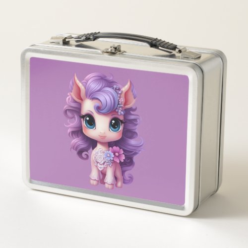 Unicorn Dreams Back_to_School  Metal Lunch Box