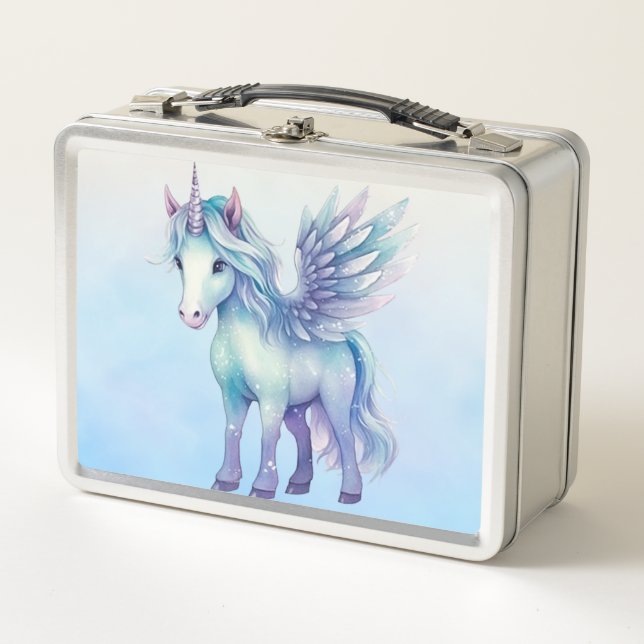 Unicorn Dreams: Back-to-School  Metal Lunch Box (Front)
