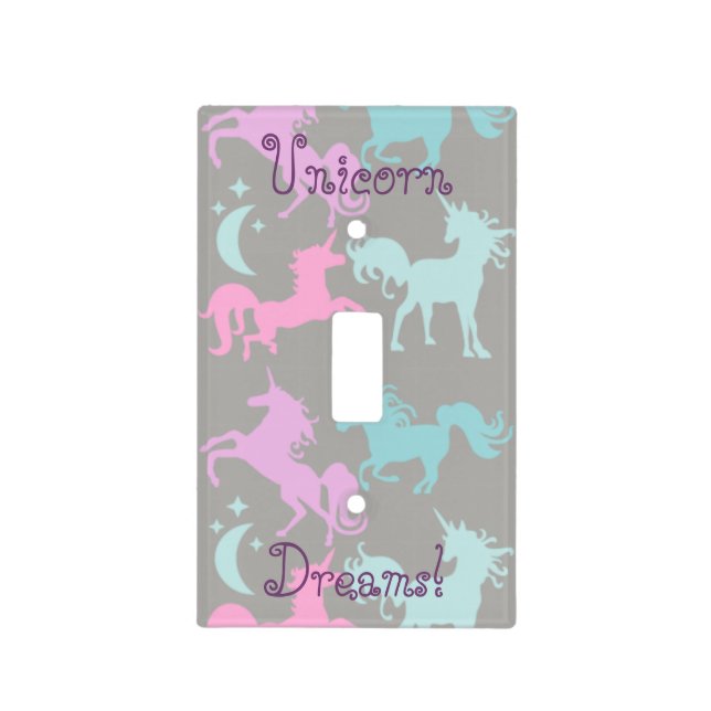 Unicorn Dreams Light Switch Cover (Front)