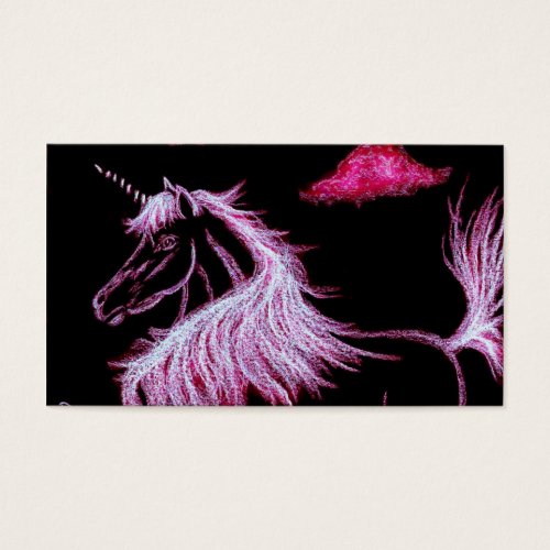 unicorn dreams pink business card templates