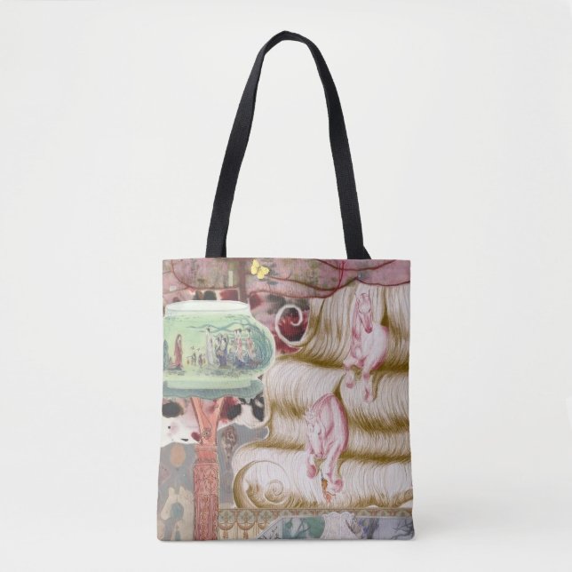 Unicorn Dreams Pink Tote Bag (Front)