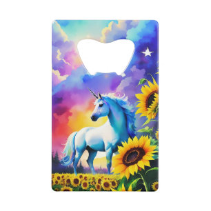 Unicorn Dreams Watercolor Zippo Lighter Credit Card Bottle Opener