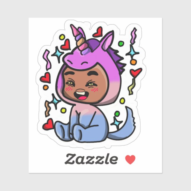 Unicorn Dress-up sticker (Sheet)