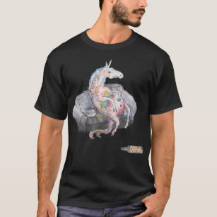 Unicorn drunk funny unicorn mugs awesome  T-Shirt