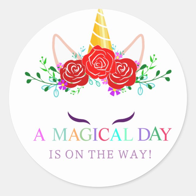 Unicorn Dust Classic Round Sticker (Front)