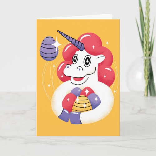 Unicorn Easter Card