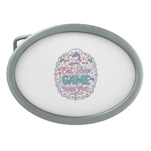 Unicorn Eat Sleep Game Unicorn Playful Print on De Belt Buckle