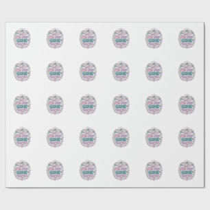 Unicorn Eat Sleep Game Unicorn Playful Print on De Wrapping Paper