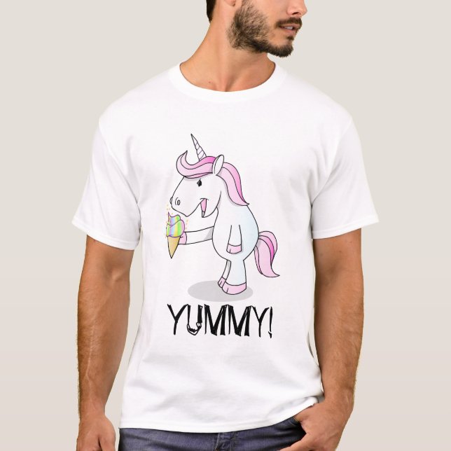 Unicorn Eating Ice Cream T-Shirt (Front)
