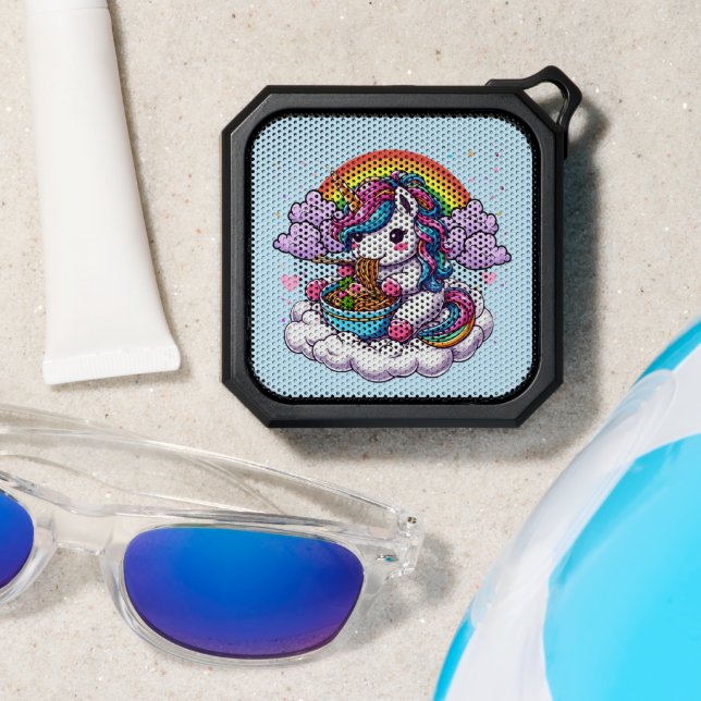 Unicorn Eating Japanese Ramen Noodle Japanese Love Bluetooth Speaker (Insitu(Beach))