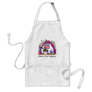 Unicorn Eating Ramen Adult Apron