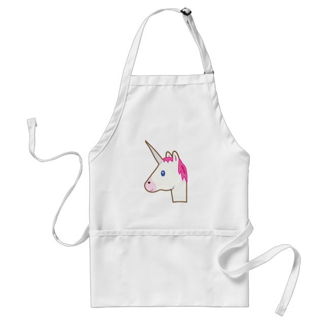 Unicorn emoji adult apron (Front)