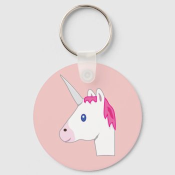 Unicorn Emoji Keychain by OblivionHead at Zazzle