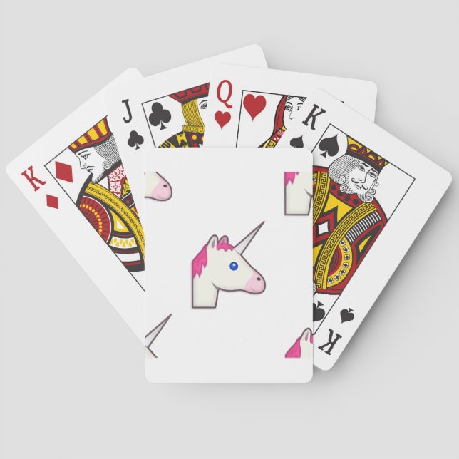 unicorn emoji poker cards (Back)