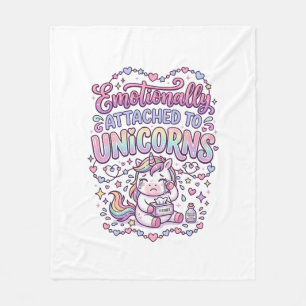 Unicorn Emotionally Attached to Unicorns Original Fleece Blanket