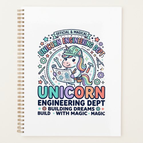 Unicorn Engineering Dept Bold Typography T-Shirt D Planner