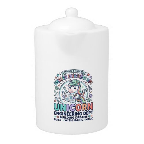 Unicorn Engineering Dept Bold Typography T-Shirt D Teapot