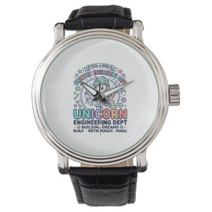 Unicorn Engineering Dept Bold Typography T-Shirt D Watch