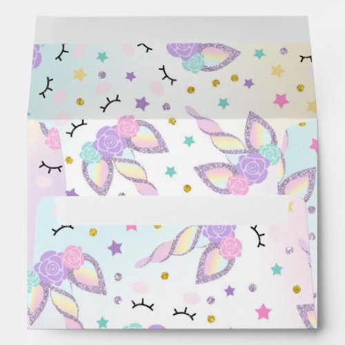 Unicorn Envelope Magical Unicorn Birthday Party