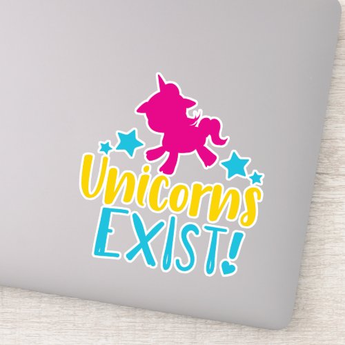 Unicorn Exist Unicorn Silhouette Cute Unicorn Sticker