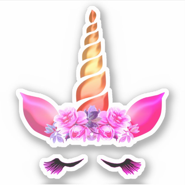 Unicorn Eye Lashes Sticker (Front)