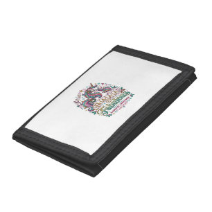Unicorn Fa La La La Fabulous White Background Cute Tri-fold Wallet