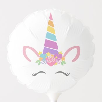 Unicorn Face Balloon by escapefromreality at Zazzle