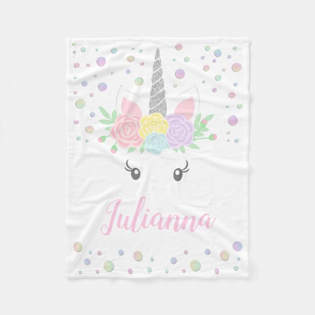 Unicorn Face Blanket (Front)