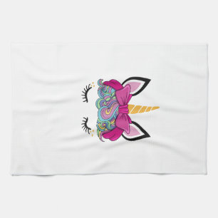 Unicorn Face Costume Magical Birthday Gift for Gir Kitchen Towel
