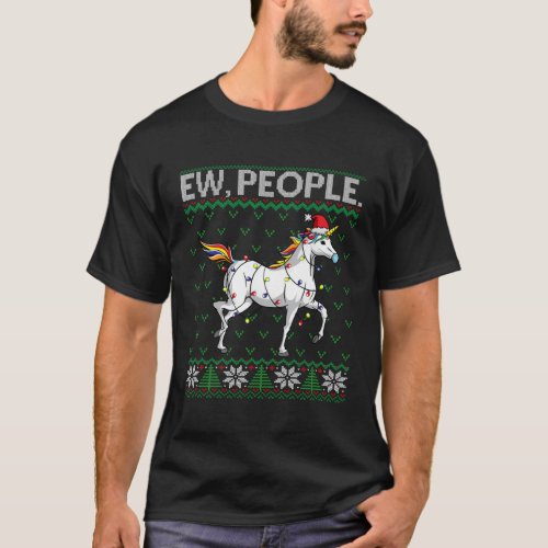 Unicorn Face Ew People Ugly T_Shirt