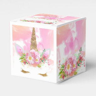 Unicorn Face Favor Bag Boxes
