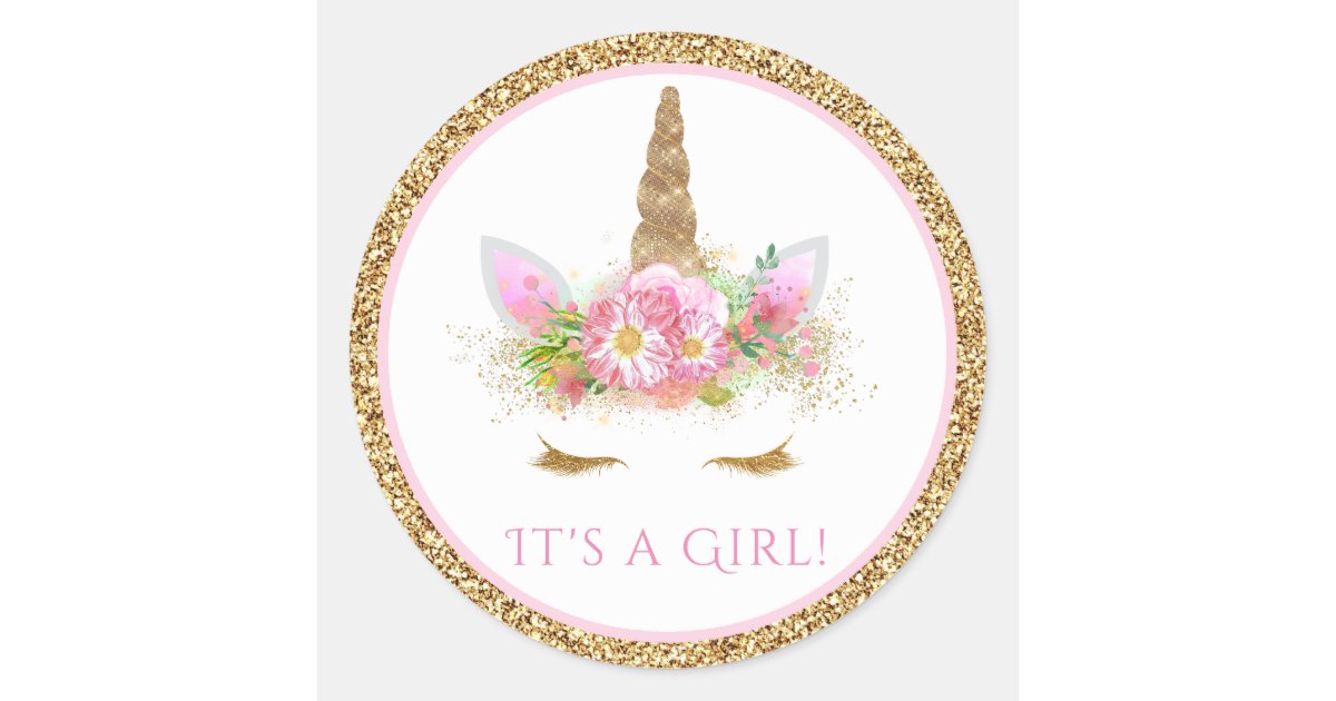 unicorn face girls unicorn baby shower stickers zazzle com small christmas buttons
