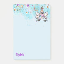 Unicorn Face Glitter Pink and Purple Magical Girls