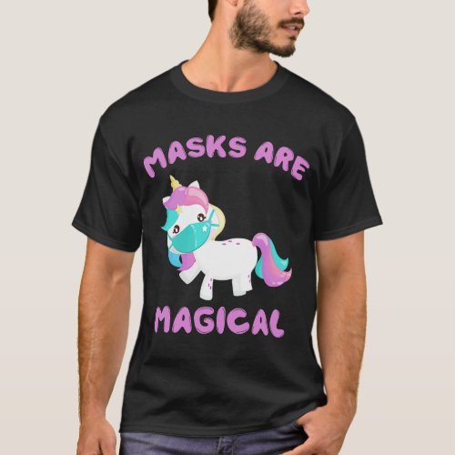 Unicorn Face Mask Masks Are Magical  Unicorn T_Shirt