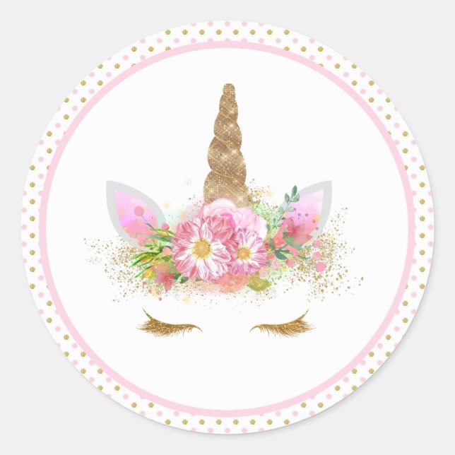 Unicorn Face Stickers (Front)