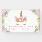 Unicorn Face Unicorn Baby Shower Banner | Zazzle