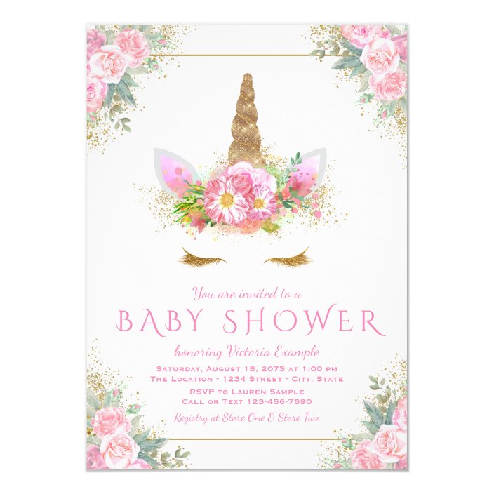 unicorn baby shower invitations