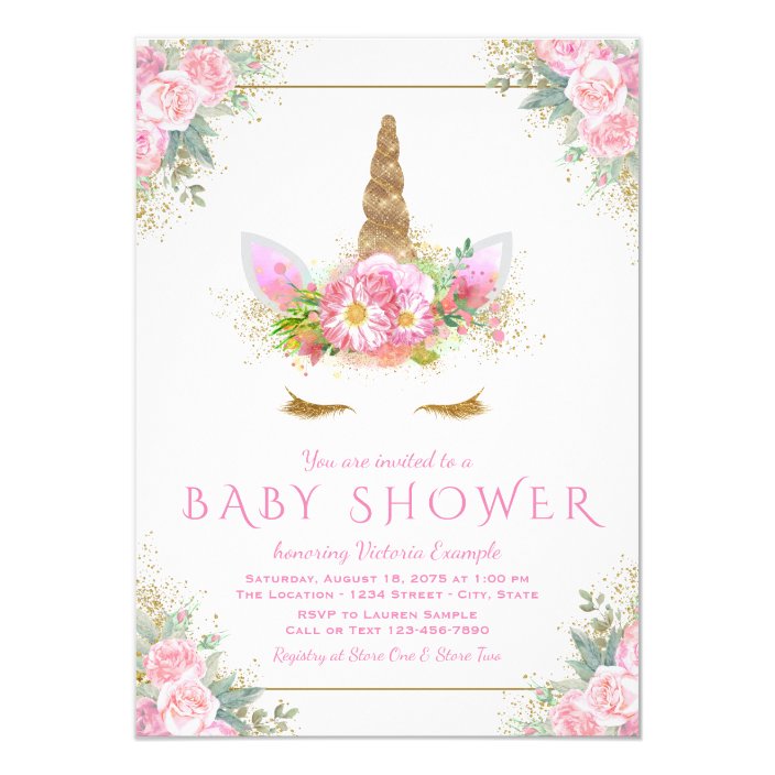 baby shower invitations unicorn