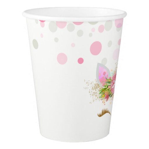 Unicorn Face Unicorn Paper Cups | Zazzle