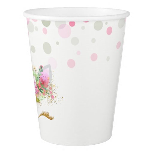 Unicorn Face Unicorn Paper Cups | Zazzle
