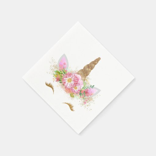 Unicorn Face Unicorn Paper Napkins Zazzle