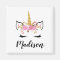 Unicorn Face With Eyelashes Personalized Name